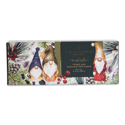 Christmas Gnomes Shea Butter Soap Gift Set (3 x 50g)