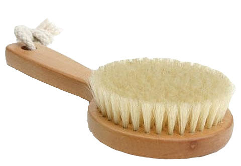 Round Body Brush with Natural Bristles